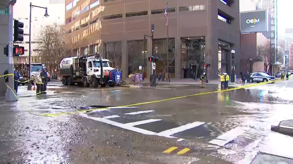 Water main breaks closes busy Boston roadways