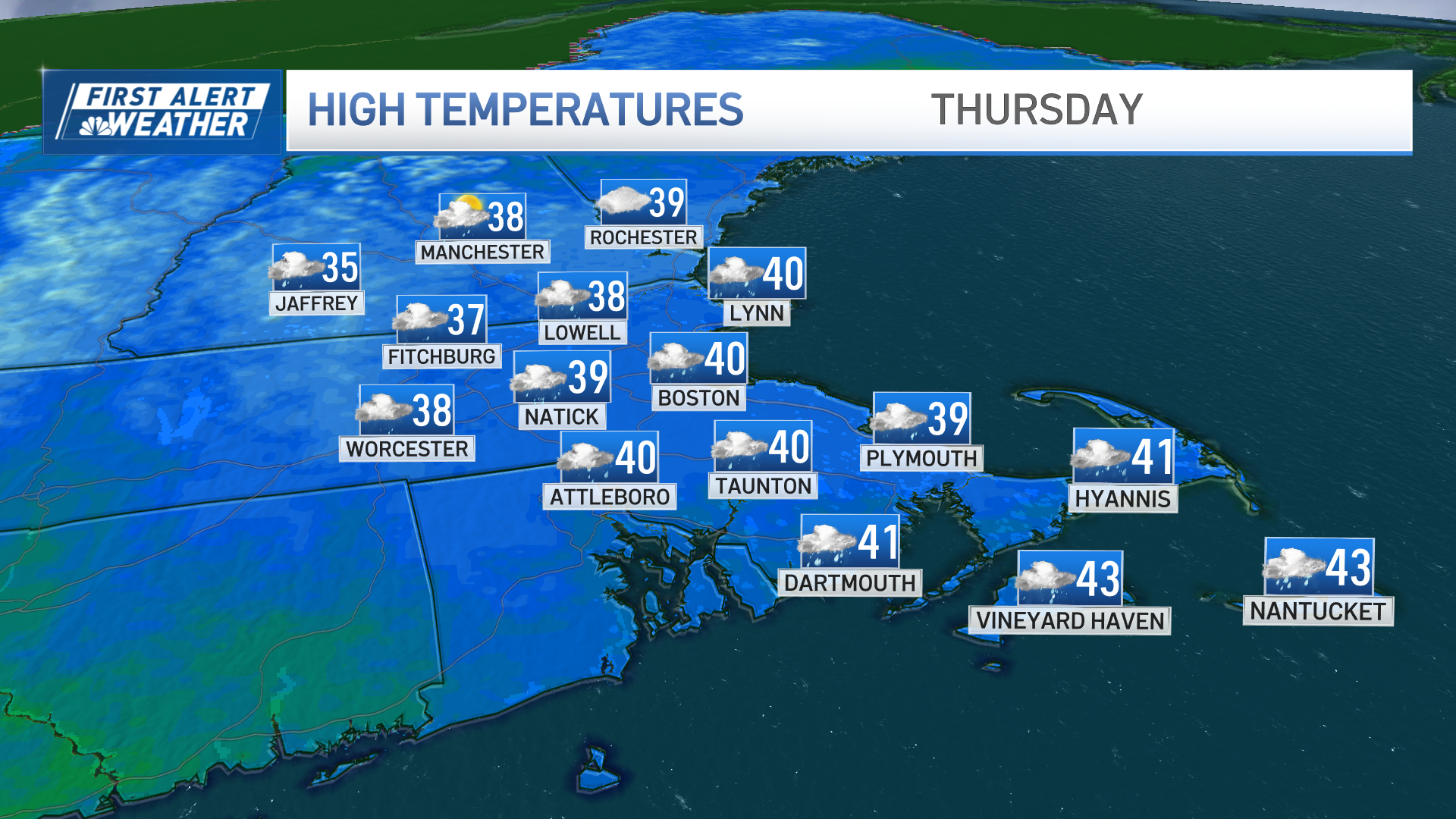 Weather today: Steady rain in Boston (live radar) – NBC Boston