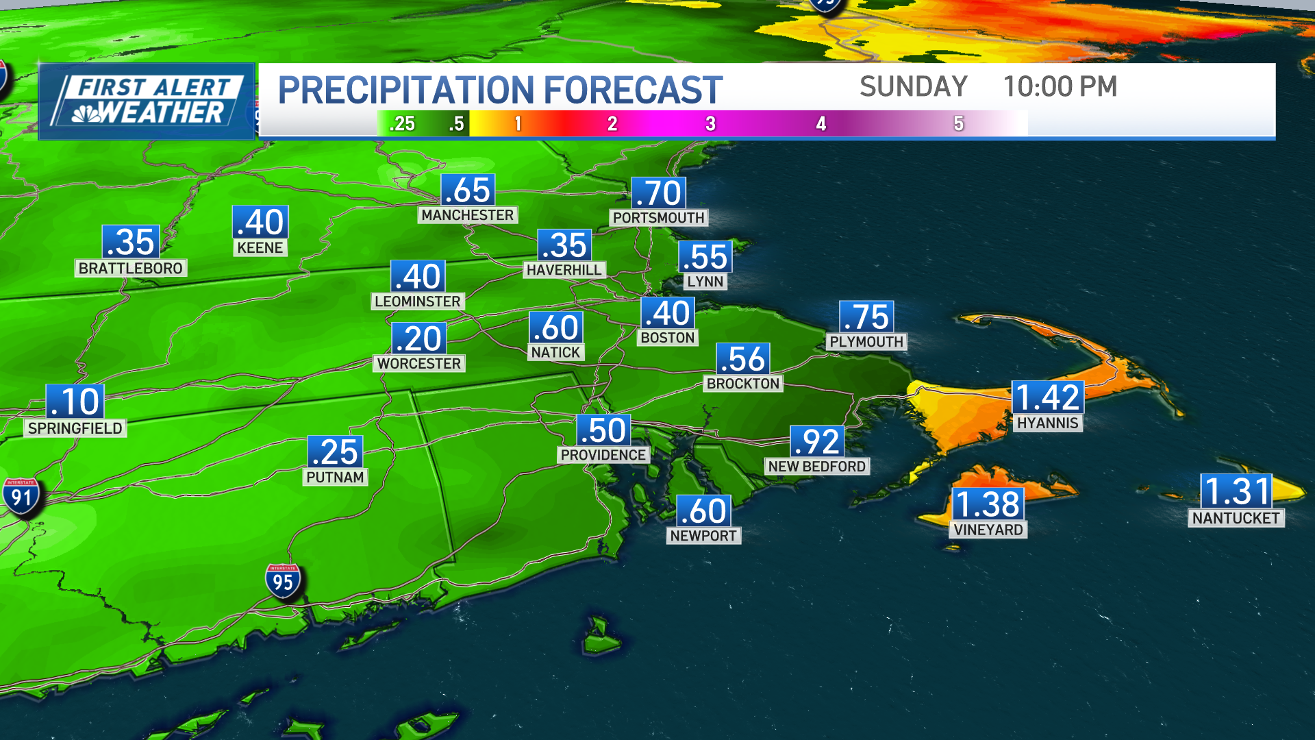 Boston, MA weekend weather forecast — more rain – NBC Boston