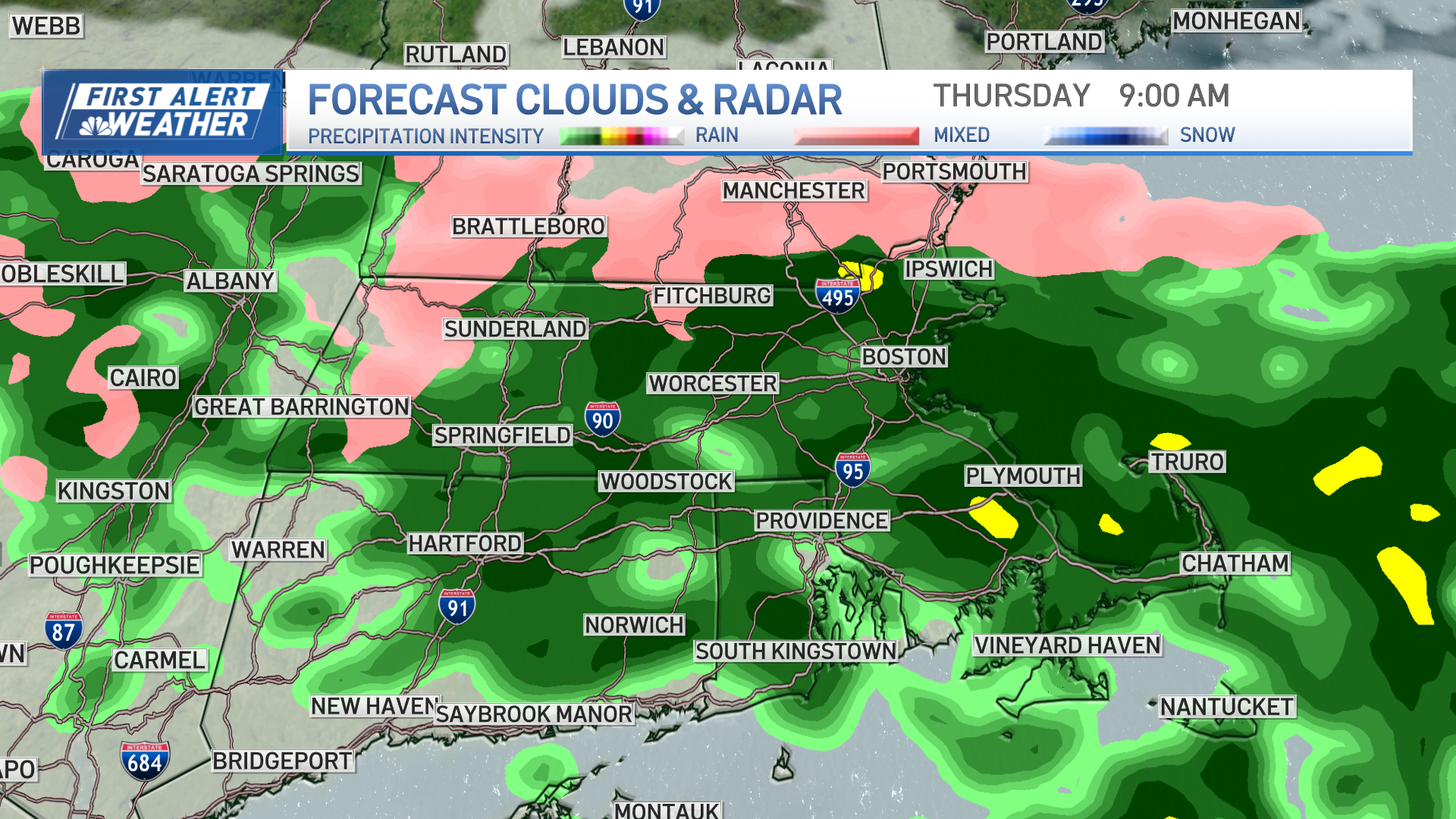 Weather today: Steady rain in Boston (live radar) – NBC Boston