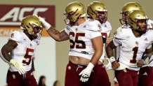 Boston College offensive lineman Logan Taylor