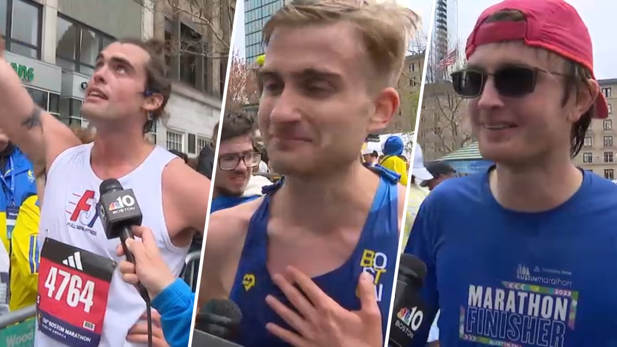 Boston Marathon runners share their motivations from the finish line