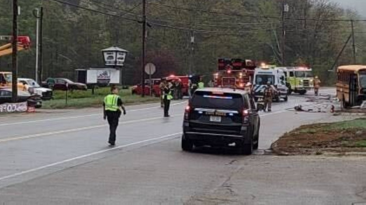 One person dead, 13 students injured in NH crash involving school bus, pickup truck