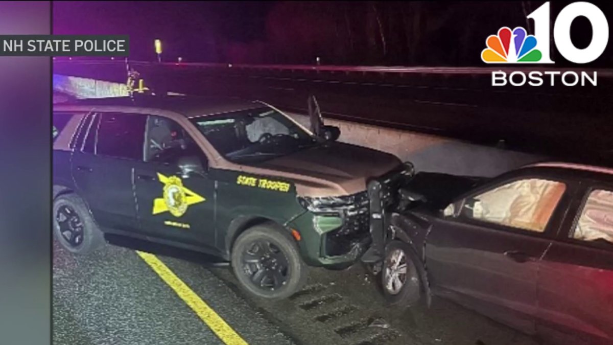 Wrong-way driver arrested after hitting police cruiser in New Hampshire ...