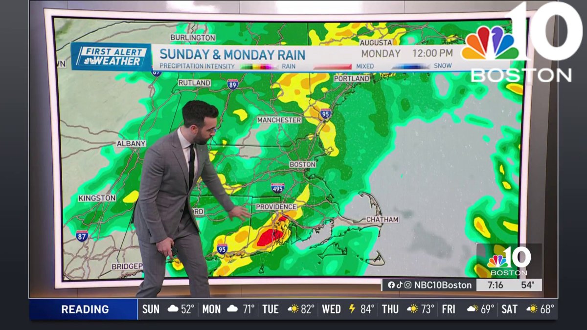 Boston Timing Forecast: Timing today and tomorrow’s rain – NBC Boston