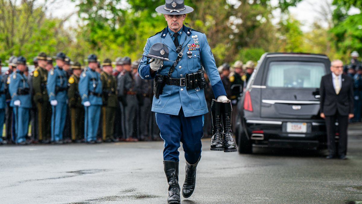 ‘We come together': Troopers from across U.S. attend funeral for Kevin Trainor