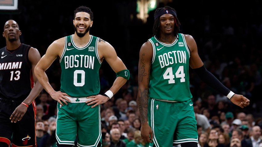 Celtics teammates Jayson Tatum and Robert Williams III