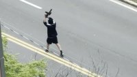 Officials allege Tyler Brown fired dozens of shots erratically Monday on Memorial Drive in Cambridge, Massachusetts.