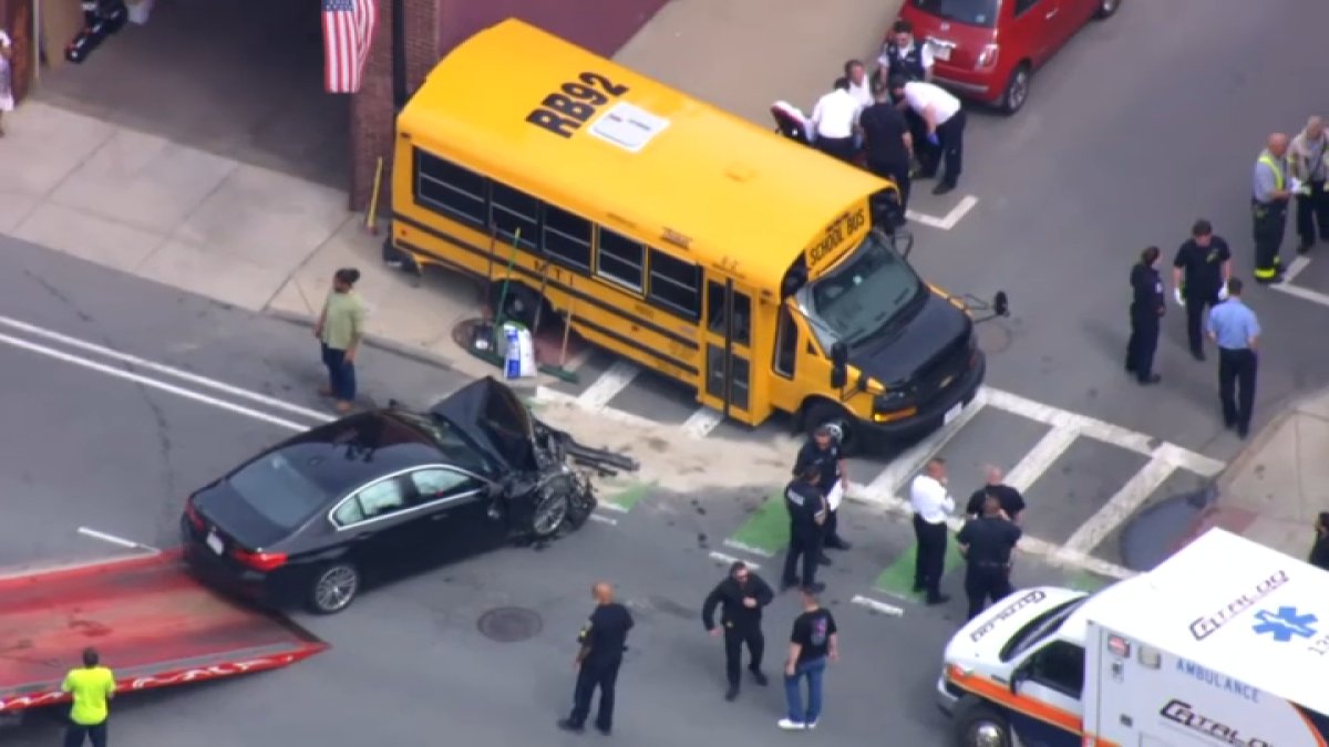9 kids hospitalized after school bus crash in Everett; no serious injuries
