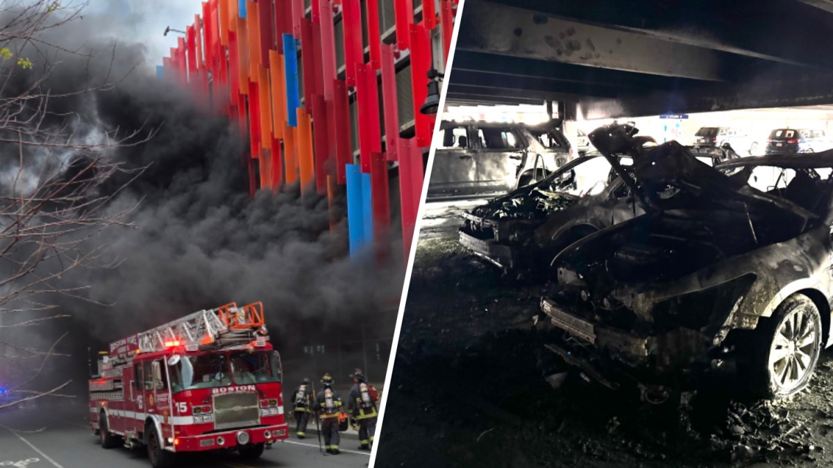 Multiple cars destroyed in Brighton parking garage fire