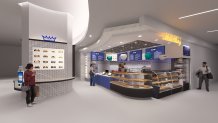 A rendering of the Mike's Pastry location planned for Boston Logan International Airport.