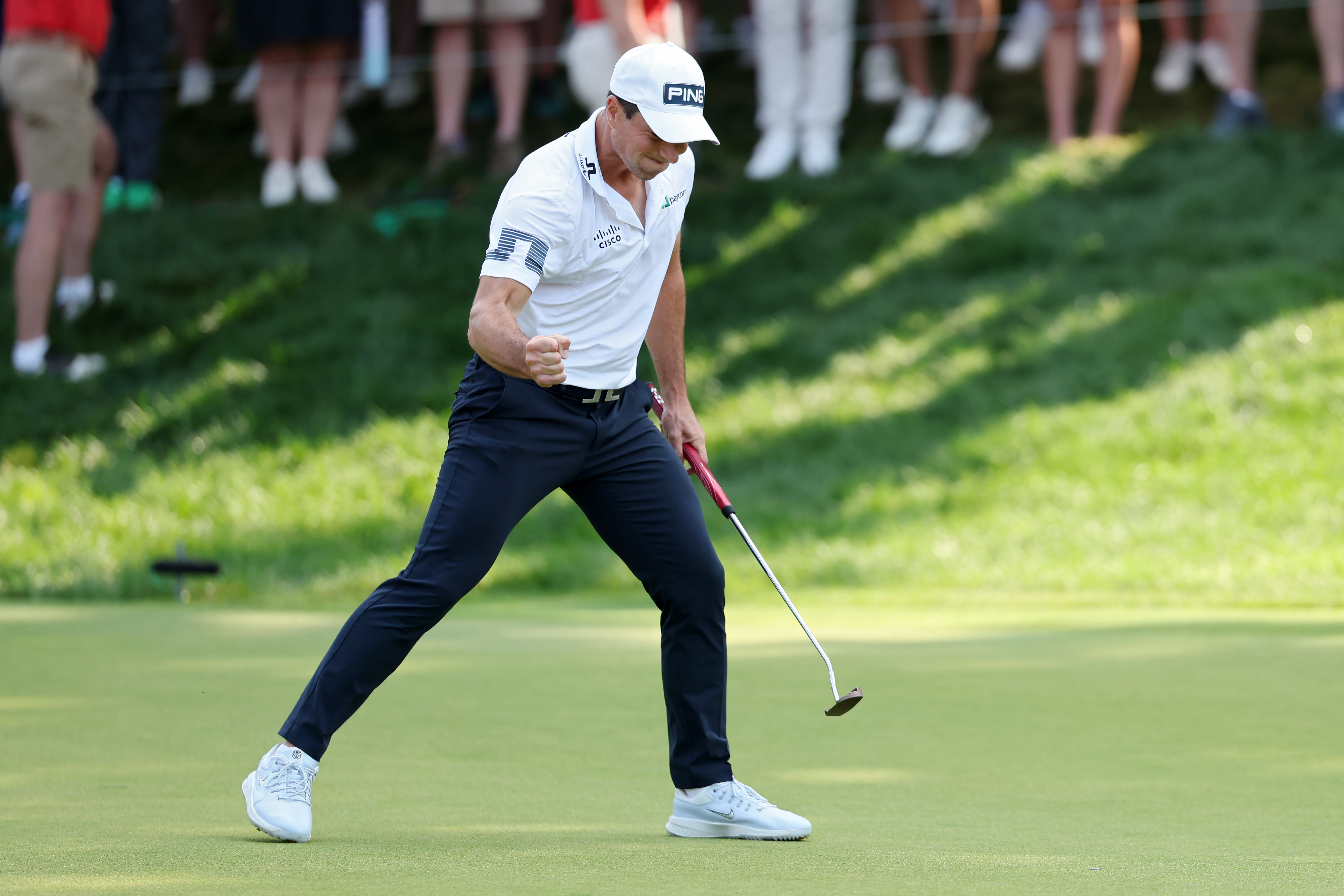 Viktor Hovland wins Travelers in Monday playoff when Scheffler misses short birdie putt