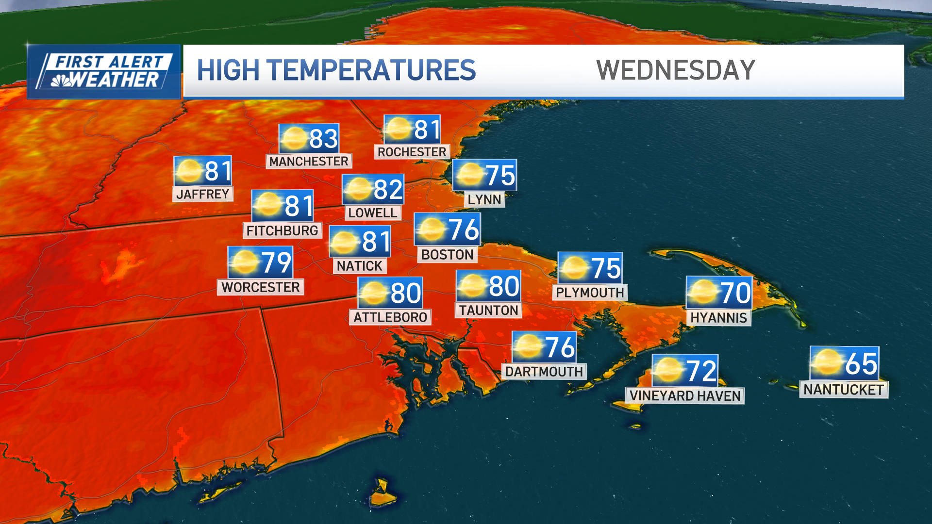 Boston forecast calls for 80 degree temps, rain this weekend – NBC Boston