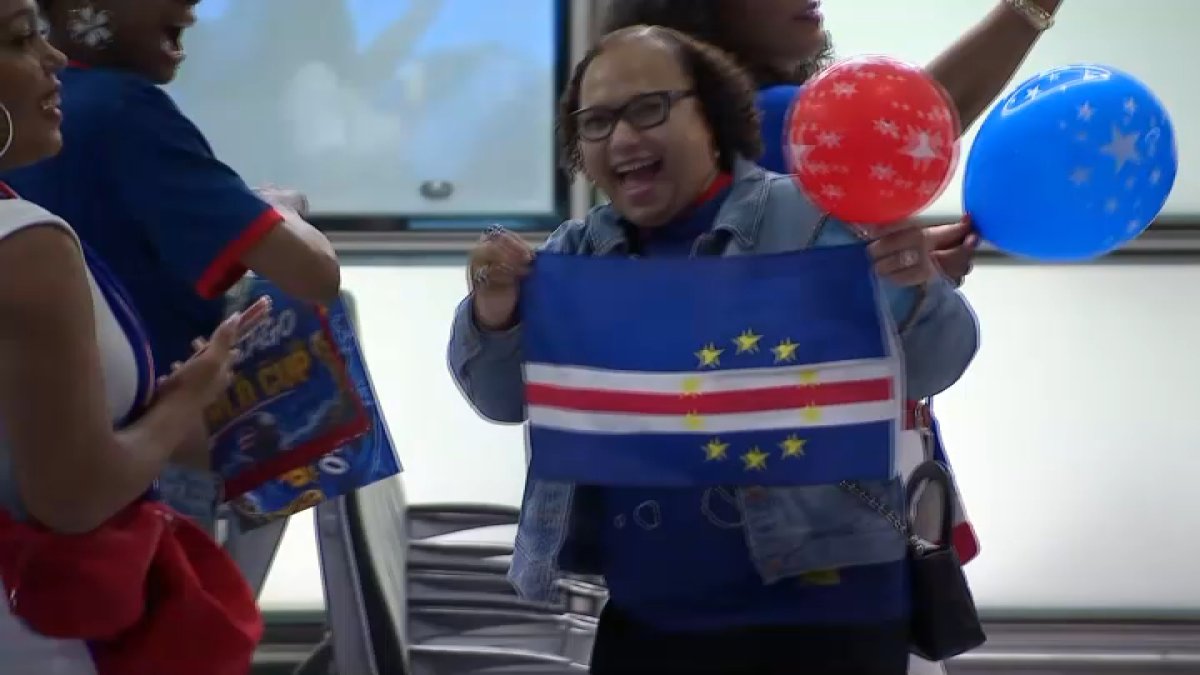 ‘I had to be here': Cape Verde fans celebrate soccer team's U.S. arrival in Boston