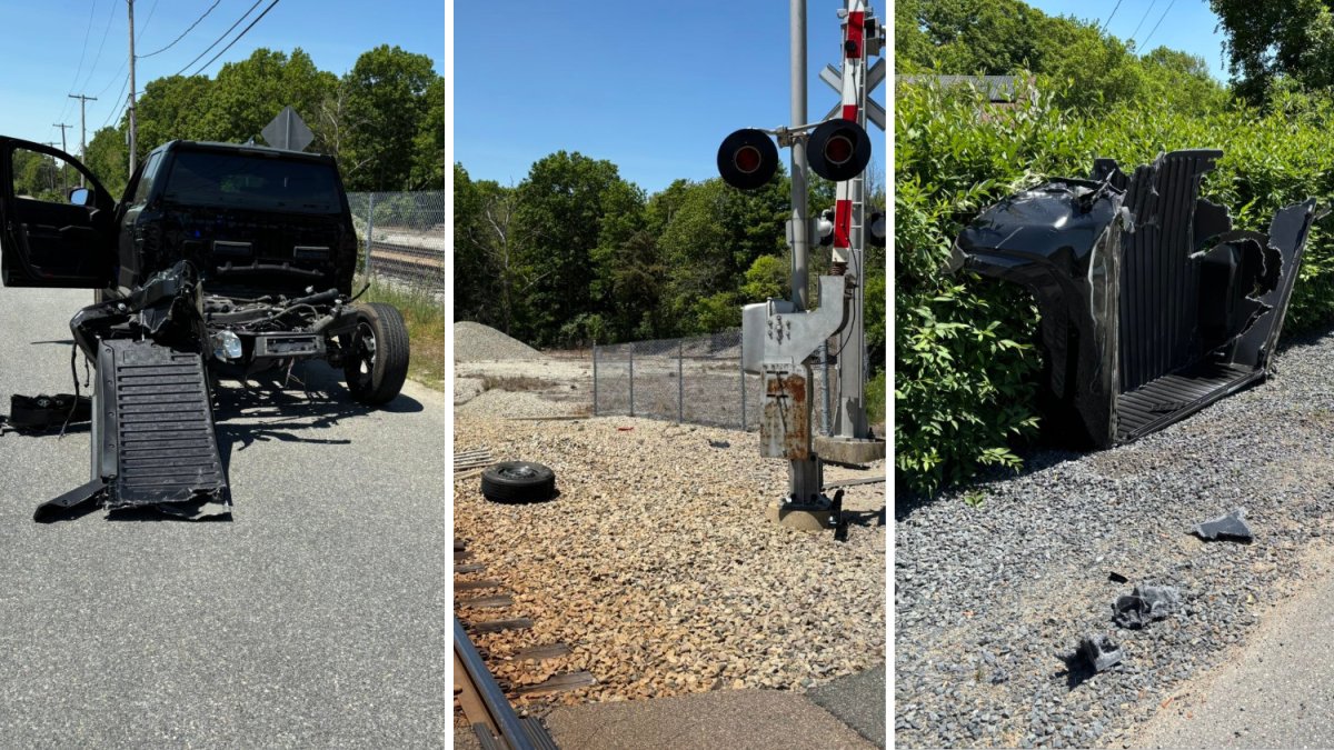 Driver survives MBTA train hitting truck in Hanson – NBC Boston