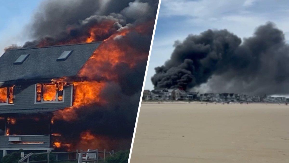 Thick, black smoke billows into sky from Wells Beach house fire