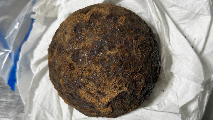 A stolen Civil War-era cannonball discovered by TSA officers in a checked bag at the Gulf Shores International Airport in Gulf Shores, Ala., on July 18.
