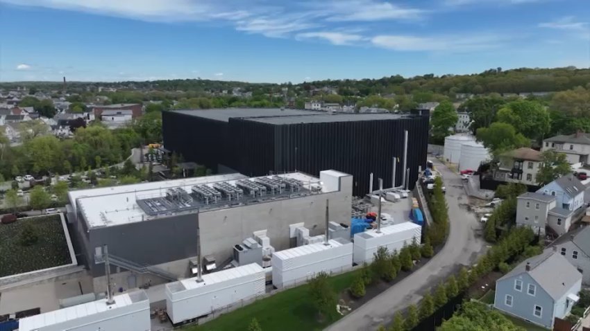 The site of the former Prince pasta factory in Lowell, Massachusetts, which is now an artificial intelligence data center.