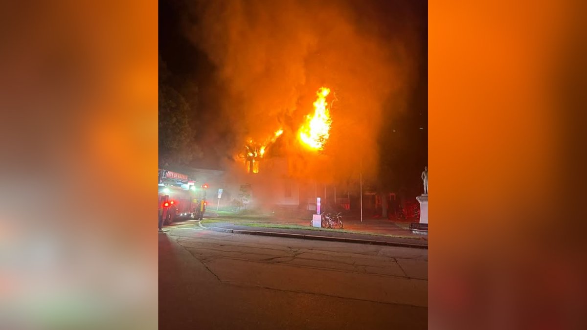 Firefighters battle flames at home in Nashua, NH