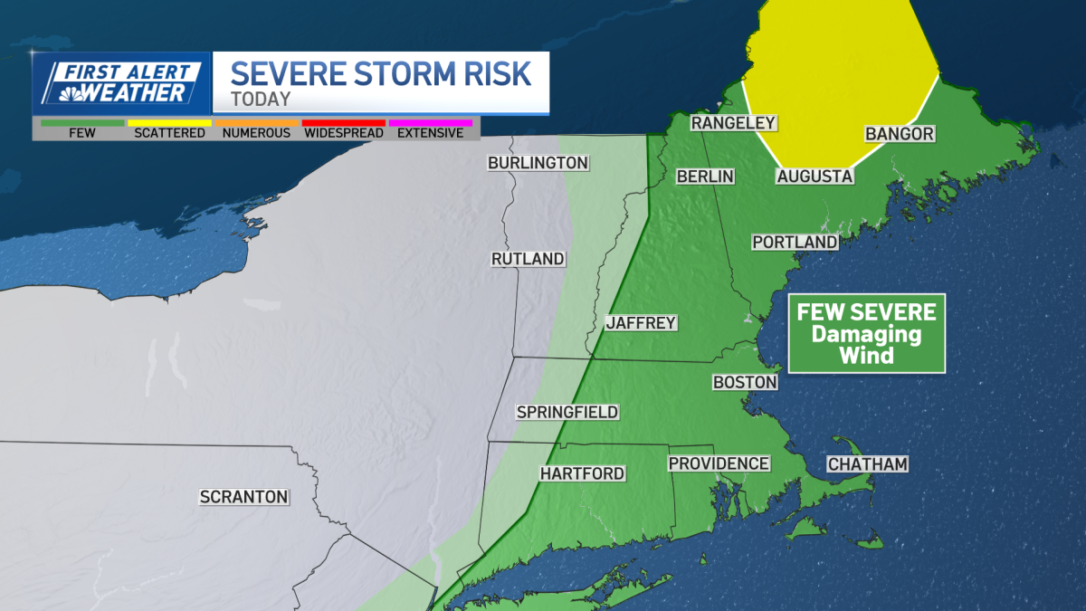 Severe thunderstorms possible during the afternoon and evening