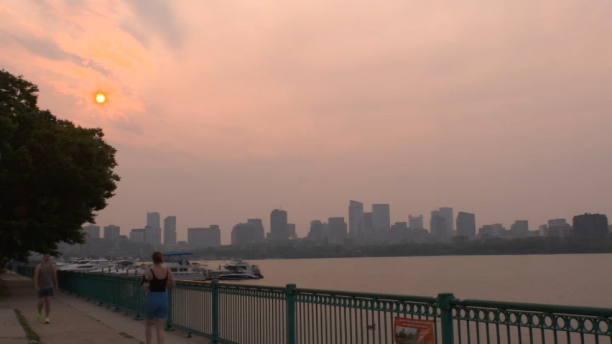 Canadian wildfire smoke keeping Boston's air unhealthy, skies hazy
