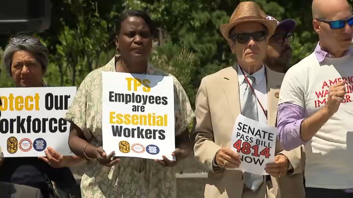 Dozens rally to call for emergency extension of TPS for Haitians, Syrians