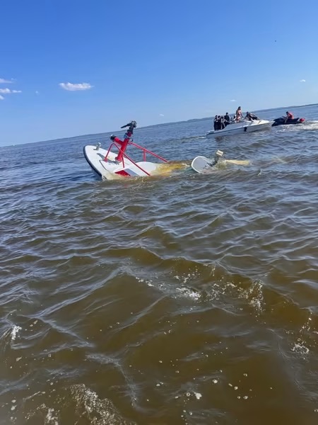 Whale destroys fire boat on patrol in New Jersey
