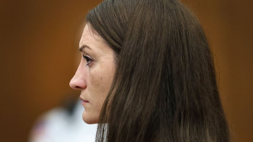 Defendant Lindsay Clancy, accused of killing her three children, listens to medical testimony from doctors on Aug. 3, 2026, in Plymouth, Massachusetts. The defense argues that she lacks criminal responsibility  also known as an insanity defense  because she was suffering from postpartum depression and psychosis at the time of the killings.