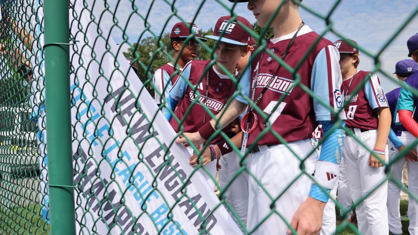 Bridgewater 12 year-old stars are introduced during opening ceremonies at the Little League Baseball World Series at Volunteer Stadium on Aug.19, 2026 in South Williamsport, Pa.
