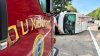 Rollover crash causing delays on Route 3 in Duxbury