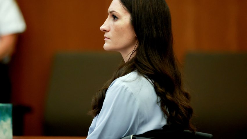 Plymouth, MA – August 11: Lindsay Clancy listens to testimony during her murder trial at Plymouth Superior Court on August 11, 2026. (Photo by Jonathan Wiggs/The Boston Globe via Getty Images)