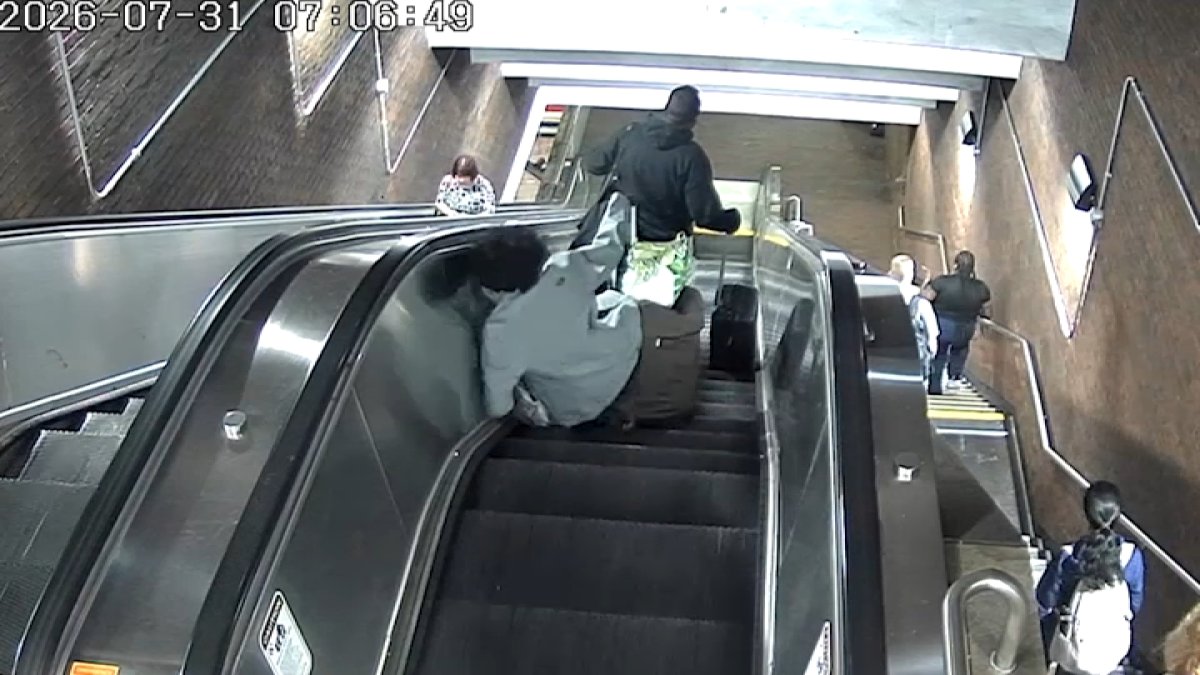‘She was really scared': Video shows woman caught in MBTA escalator