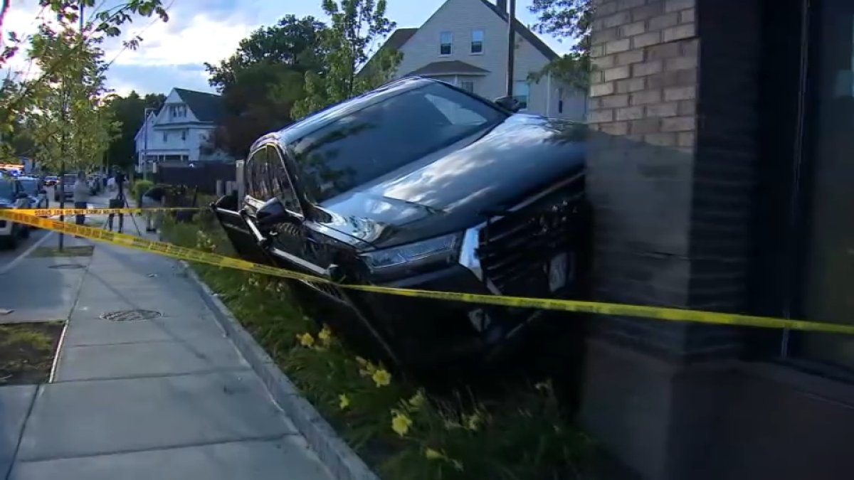 2 taken to hospital after SUV slams into Dorchester building