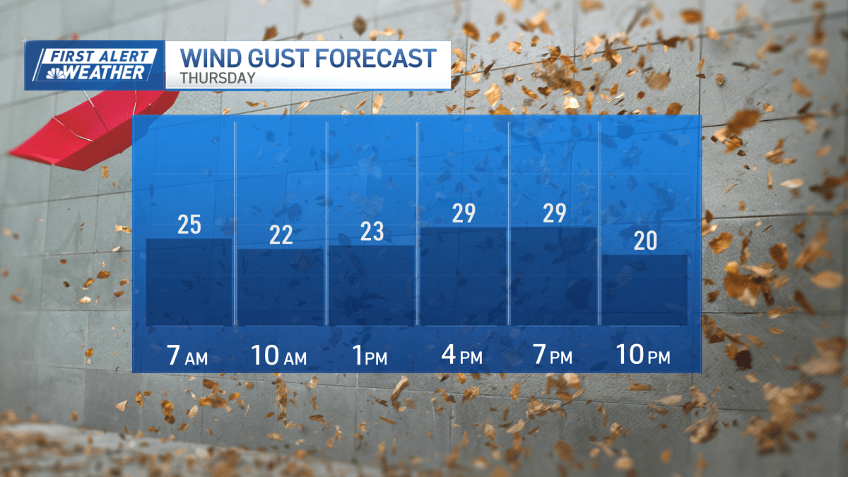 Patchy showers, gusty winds to start this warm and sunny day