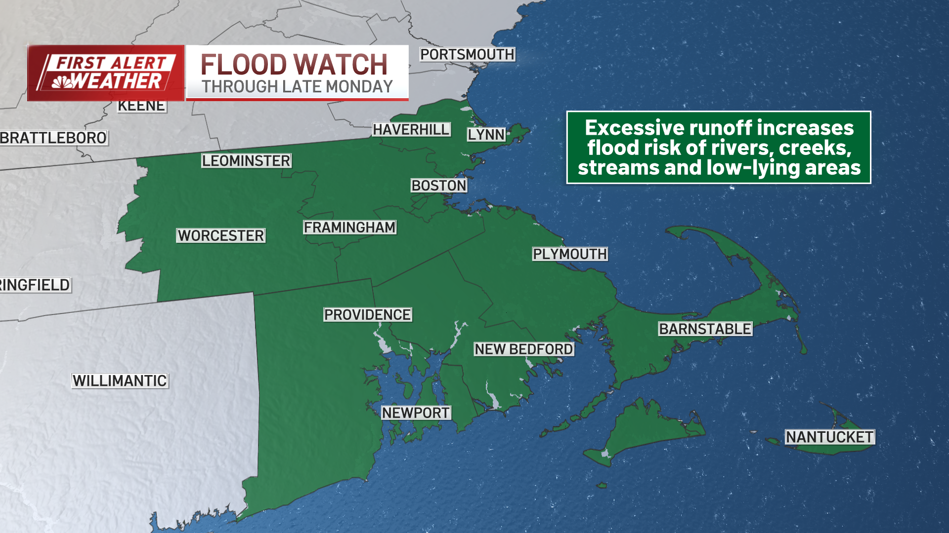 Nor’easter keeps Mass. under flood watch with heavy rain – NBC Boston