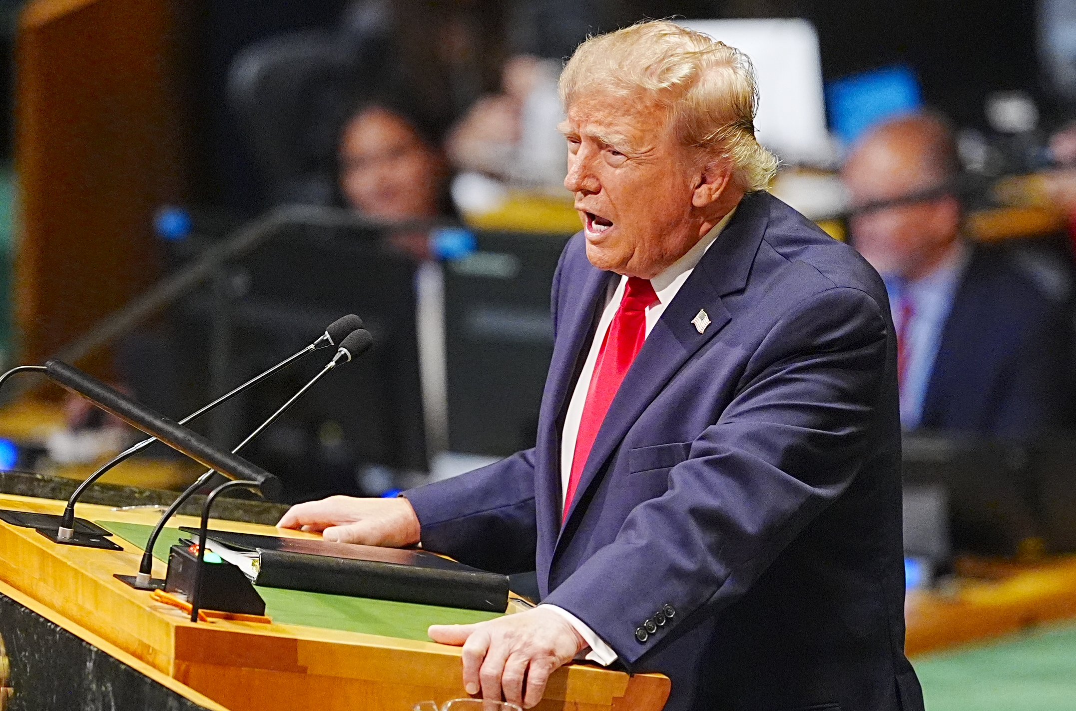 President Donald Trump delivers a speech during the 81st session of the United Nations General Assembly at the UN headquarters in New York, United States on September 22, 2026.