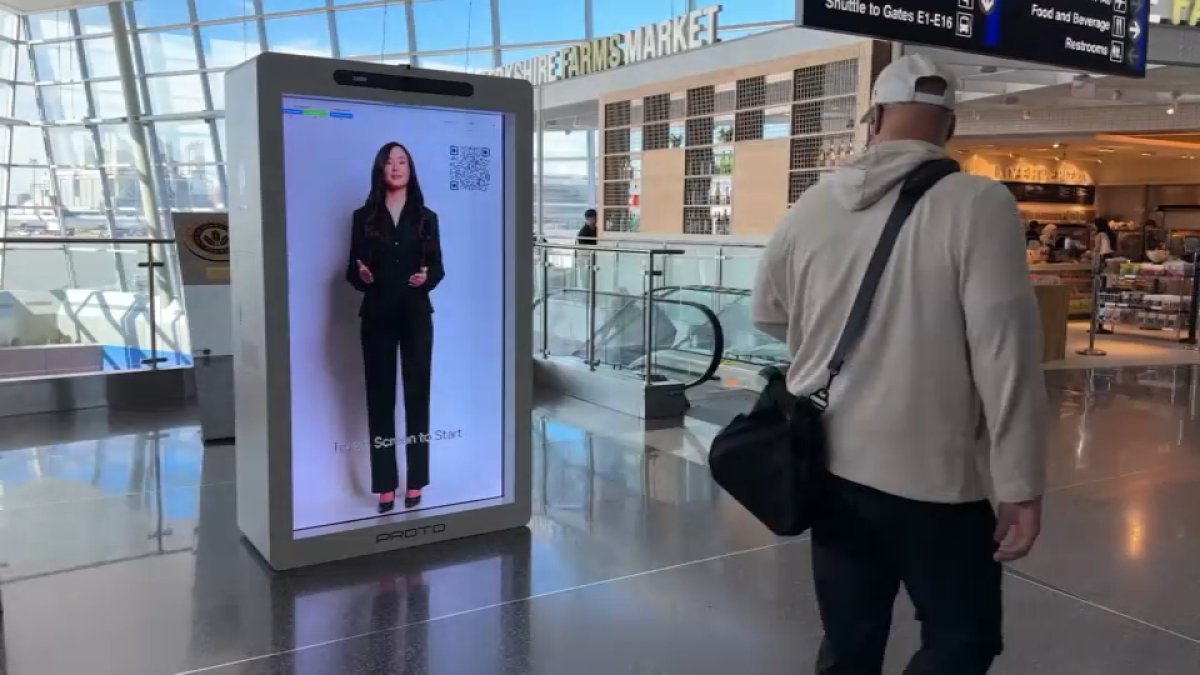 Boston Logan's newest customer service rep, ‘Amelia,' is an AI-powered hologram