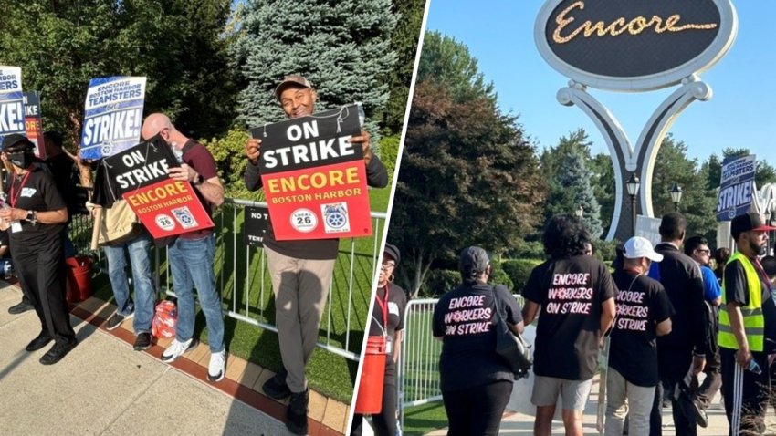 Encore Boston Harbor workers go on strike on Friday, Sept. 4, 2026.