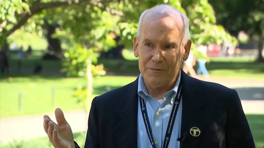 MBTA official Dennis Varley speaks during an interview with NBC10 Boston.