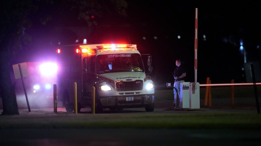 Emergency vehicles arrive at Riverbend Maximum Security Institution after the execution of Christa Pike was halted Wednesday, Sept. 30, 2026, in Nashville, Tenn.