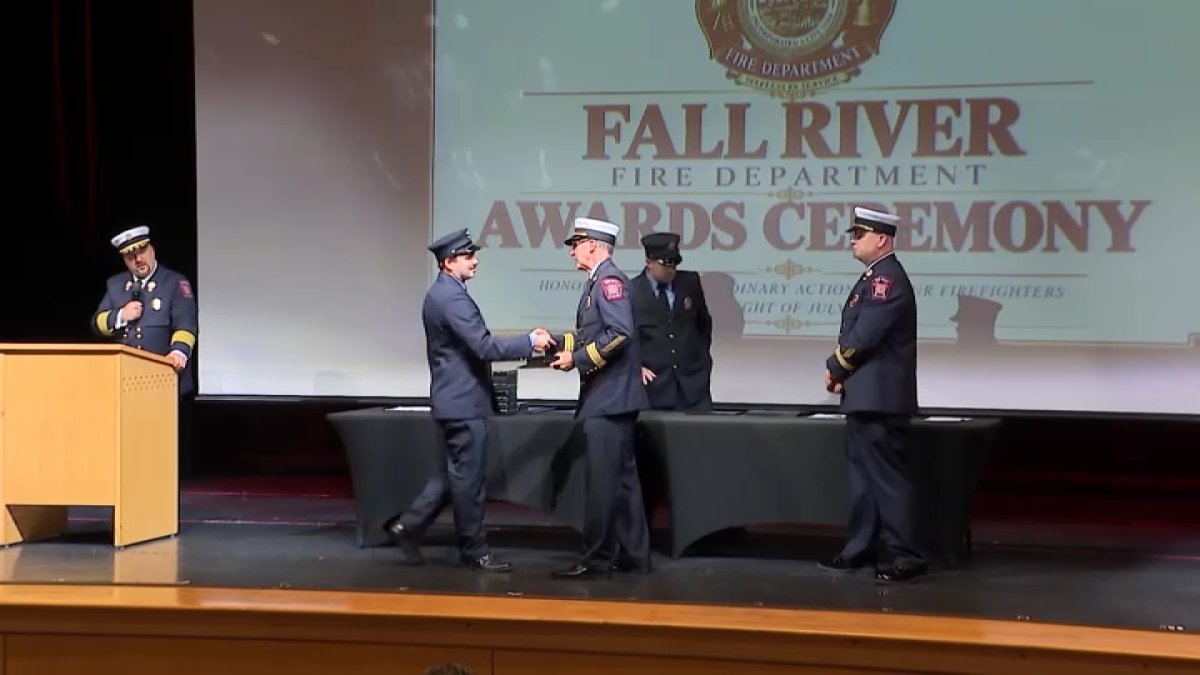Fall River firefighters for heroic actions battling Gabriel House fire
