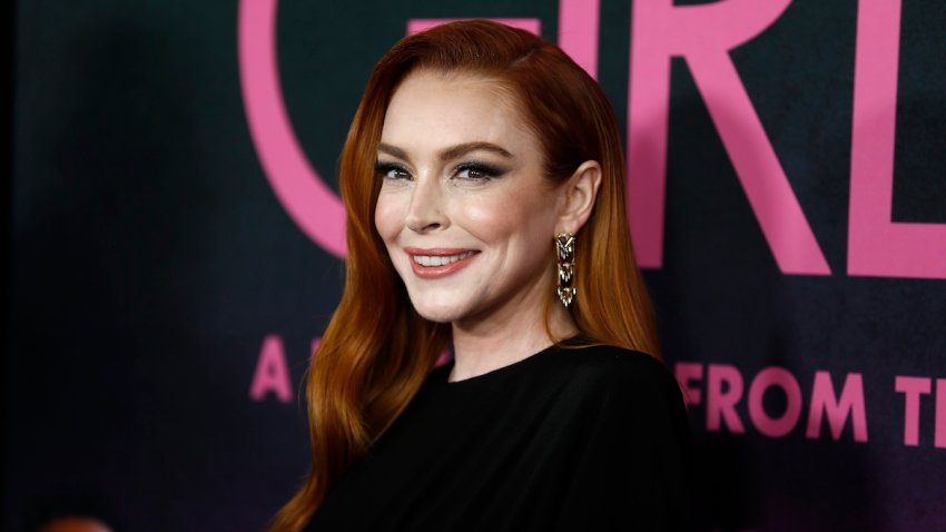Lindsay Lohan attends the "Mean Girls" New York premiere at AMC Lincoln Square Theater on January 08, 2024 in New York City.