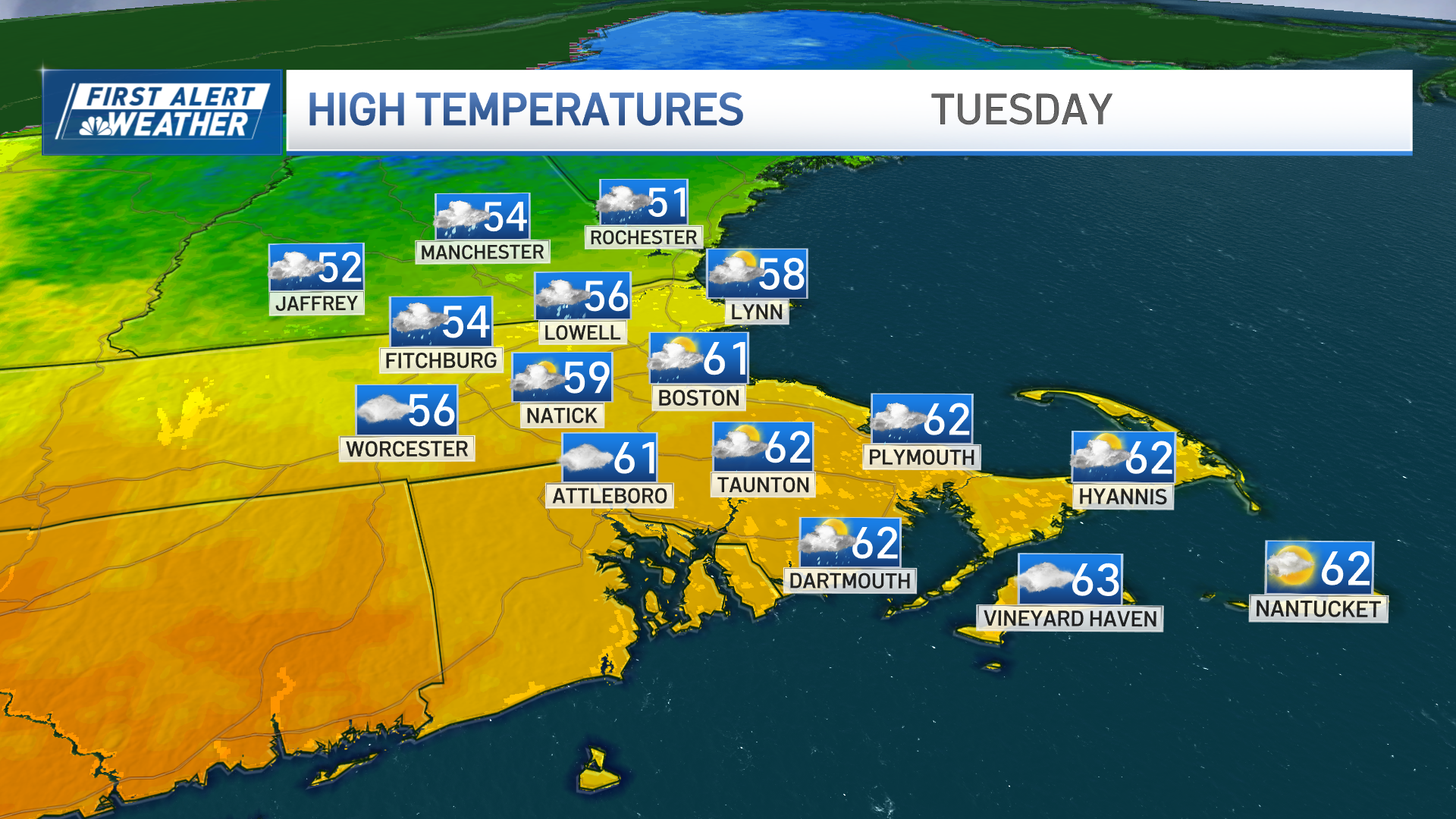 Sunny weather follows overnight rain, but change looms tomorrow – NBC ...