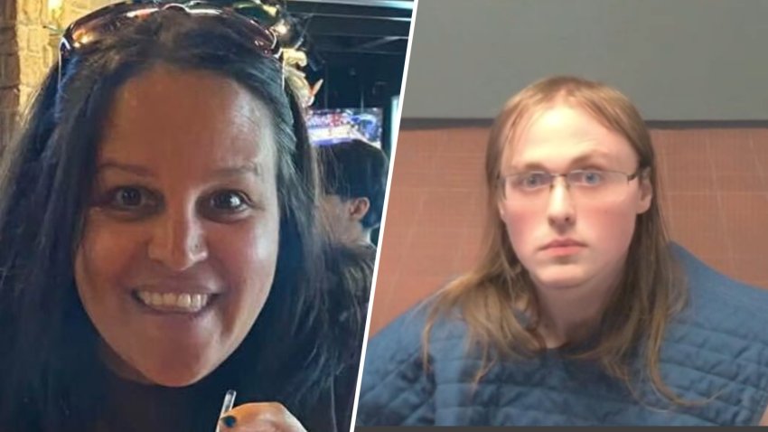 Andria Hanafin, seen at left, was found dead at her home in Reading, Massachusetts, on Thursday, Oct. 8, 2026. Her son, Ryan Hanafin, seen at right, was a person of interest in the case and appeared virtually in a Vermont court Friday, Oct. 9, for an extradition hearing after being arrested.